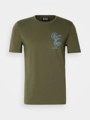 T-shirt z nadrukiem Scotch & Soda zielony