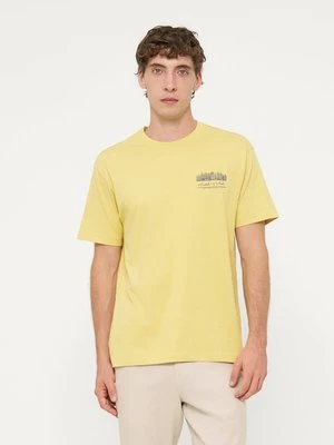 T-shirt z nadrukiem Scotch & Soda żółty