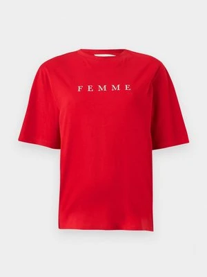 T-shirt z nadrukiem Selected