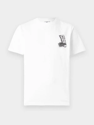 T-shirt z nadrukiem Service Works biały