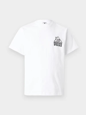 T-shirt z nadrukiem Service Works biały