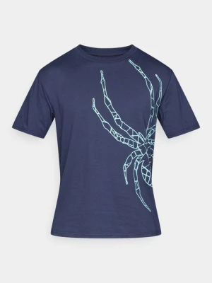 T-shirt z nadrukiem Spyder niebieski