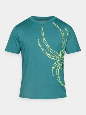 T-shirt z nadrukiem Spyder petrol