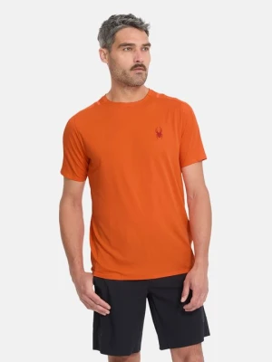T-shirt z nadrukiem Spyder pomarańczowy