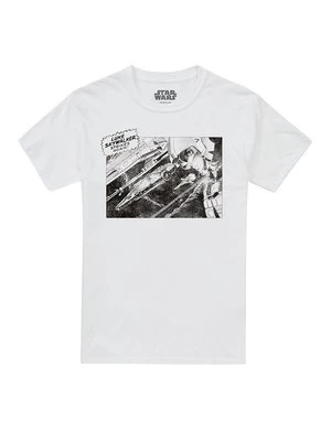 T-shirt z nadrukiem Star Wars biały