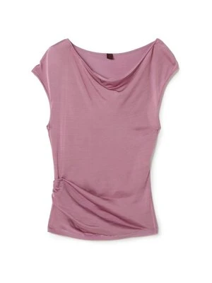T-shirt z nadrukiem Stefanel różowy