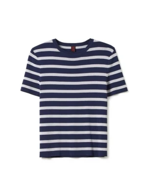 T-shirt z nadrukiem Stefanel biały