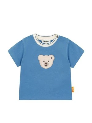 T-shirt z nadrukiem Steiff niebieski