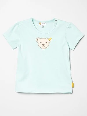 T-shirt z nadrukiem Steiff miętowy