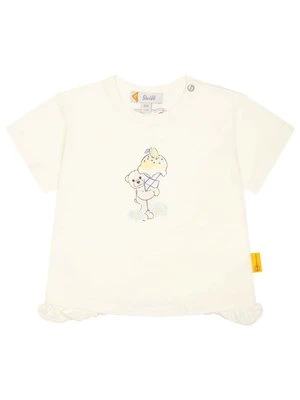 T-shirt z nadrukiem Steiff mleczny