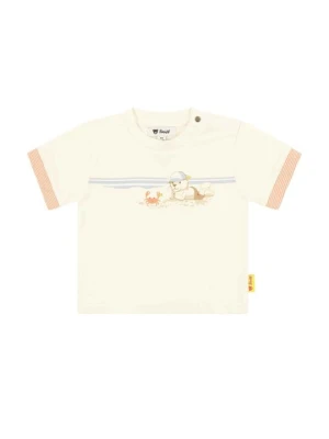 T-shirt z nadrukiem Steiff beżowy