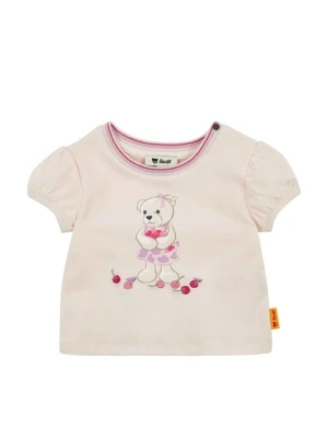 T-shirt z nadrukiem Steiff jasnoróżowy