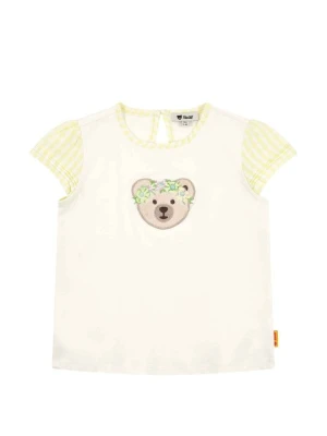T-shirt z nadrukiem Steiff mleczny