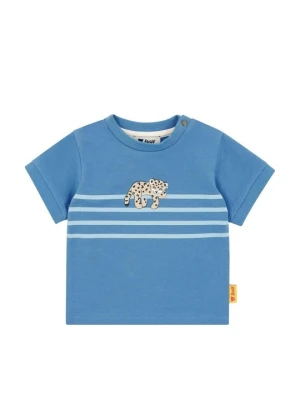 T-shirt z nadrukiem Steiff niebieski