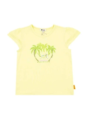 T-shirt z nadrukiem Steiff żółty