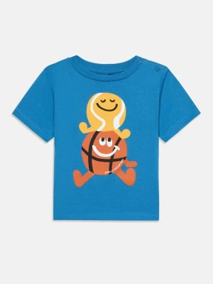 T-shirt z nadrukiem Stella McCartney niebieski