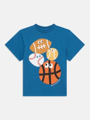 T-shirt z nadrukiem Stella McCartney niebieski