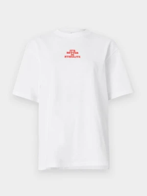 T-shirt z nadrukiem Stieglitz biały
