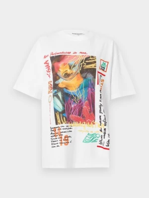 T-shirt z nadrukiem Stieglitz biały