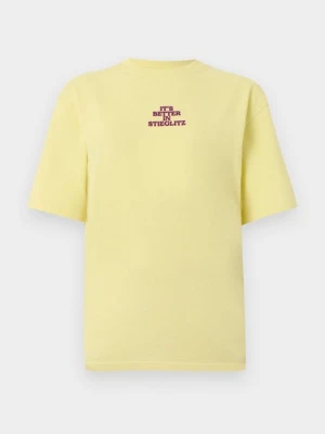 T-shirt z nadrukiem Stieglitz żółty