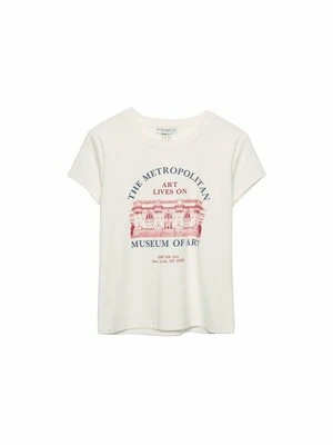 T-shirt z nadrukiem Stradivarius