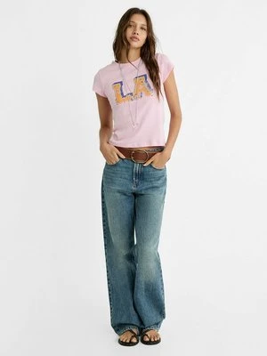 T-shirt z nadrukiem Stradivarius