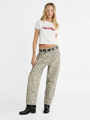 T-shirt z nadrukiem Stradivarius