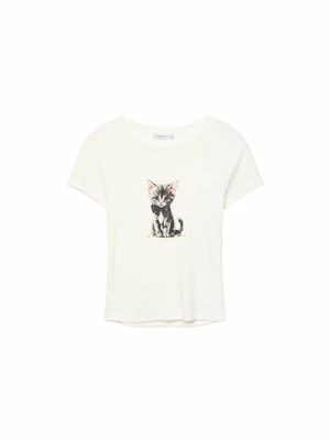 T-shirt z nadrukiem Stradivarius