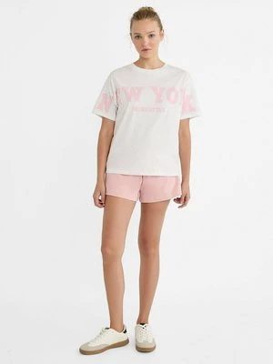T-shirt z nadrukiem Stradivarius
