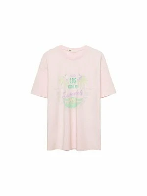 T-shirt z nadrukiem Stradivarius