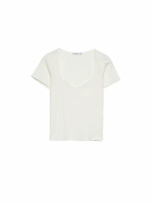 T-shirt z nadrukiem Stradivarius