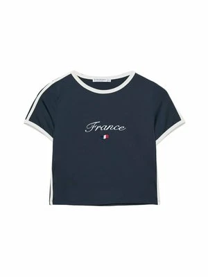 T-shirt z nadrukiem Stradivarius