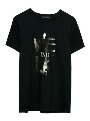 T-shirt z nadrukiem Stradivarius