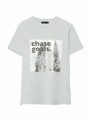 Zdjęcie produktu T-shirt z nadrukiem Stradivarius szary