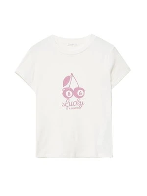 Zdjęcie produktu T-shirt z nadrukiem Stradivarius mleczny