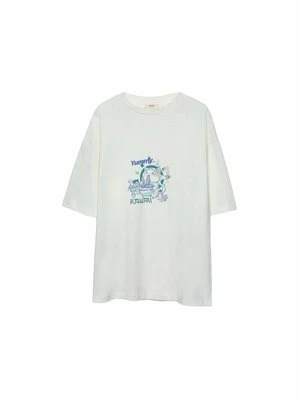Zdjęcie produktu T-shirt z nadrukiem Stradivarius biały