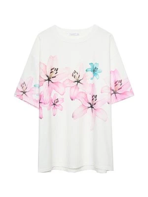 T-shirt z nadrukiem Stradivarius