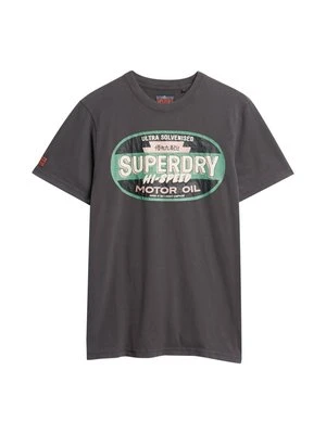 T-shirt z nadrukiem Superdry czarny