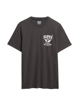 T-shirt z nadrukiem Superdry czarny