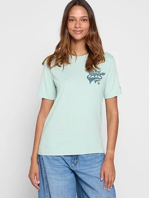 Zdjęcie produktu T-shirt z nadrukiem Superdry miętowy
