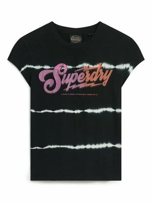 T-shirt z nadrukiem Superdry czarny