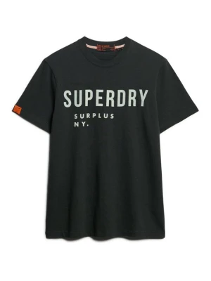 T-shirt z nadrukiem Superdry czarny