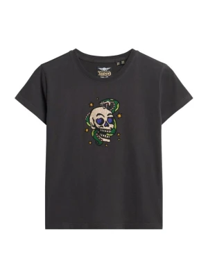 T-shirt z nadrukiem Superdry czarny