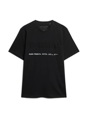 T-shirt z nadrukiem Superdry czarny