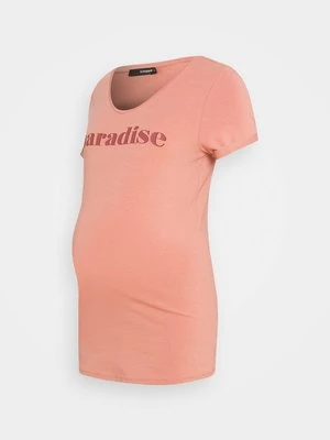 T-shirt z nadrukiem Supermom różowy