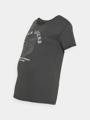 T-shirt z nadrukiem Supermom ciemnoszary