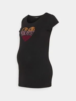 T-shirt z nadrukiem Supermom czarny