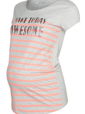 T-shirt z nadrukiem Supermom jasnoszary