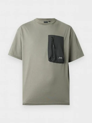 T-shirt z nadrukiem TAION oliwkowy