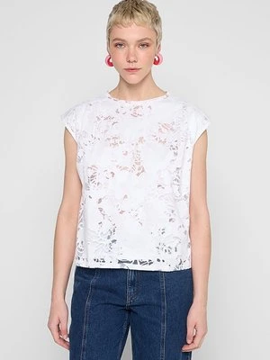 T-shirt z nadrukiem Ted Baker biały